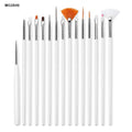 MG Traders Brush Mg2849 15Pc Paint Brush White Handle Cc