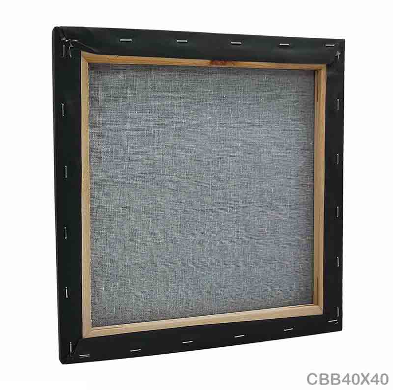 MG Traders canvas Boards Canvas Board Stretched Black 40X40Cm (Cbb40X40)