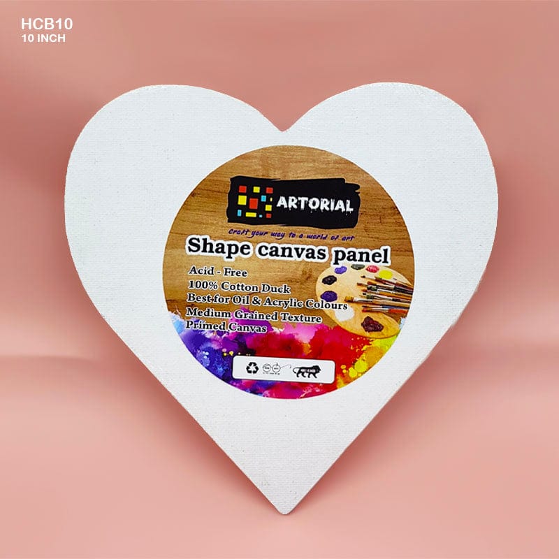 MG Traders canvas Boards Heart Canvas Board 10 Inch Artorial