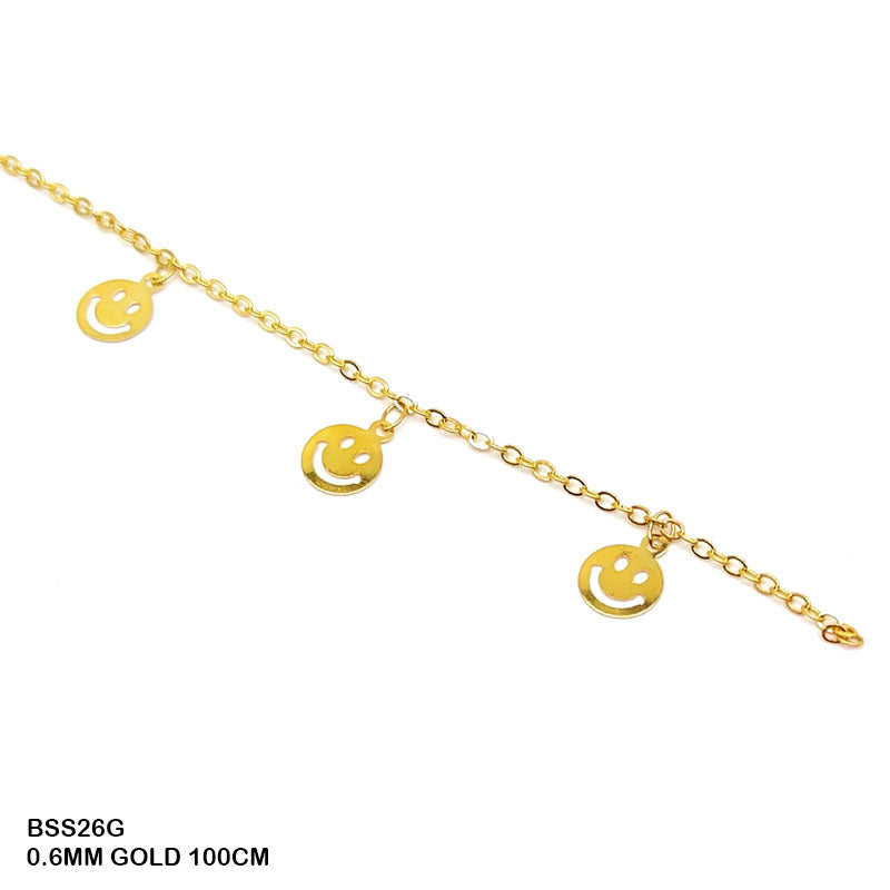 MG Traders Chains & Hooks Bss26G Chain 0.6Mm Gold 100Cm
