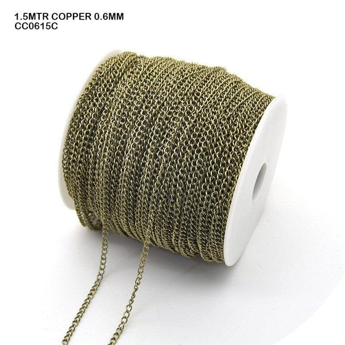 Chain 1.5Mtr copper 0.6Mm       Code  Cc0615C