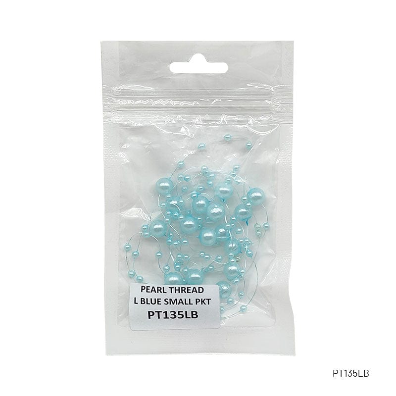 MG Traders Chains & Hooks Pearl Thread Small Pkt (1.35Mtr) L Blue