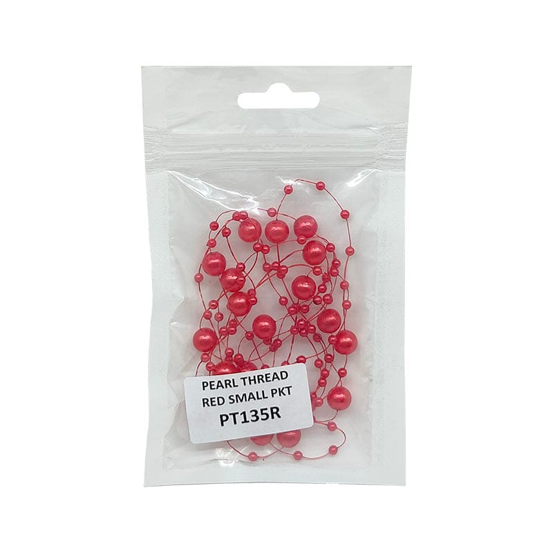 MG Traders Chains & Hooks Pearl Thread Small Pkt (1.35Mtr) Red