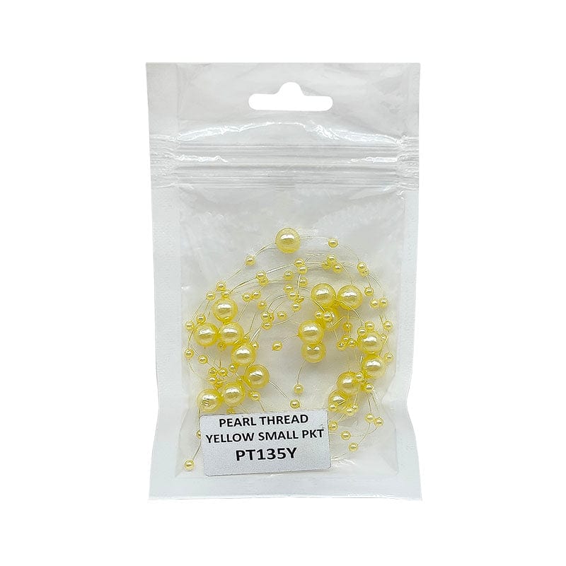 MG Traders Chains & Hooks Pearl Thread Small Pkt (1.35Mtr) Yellow