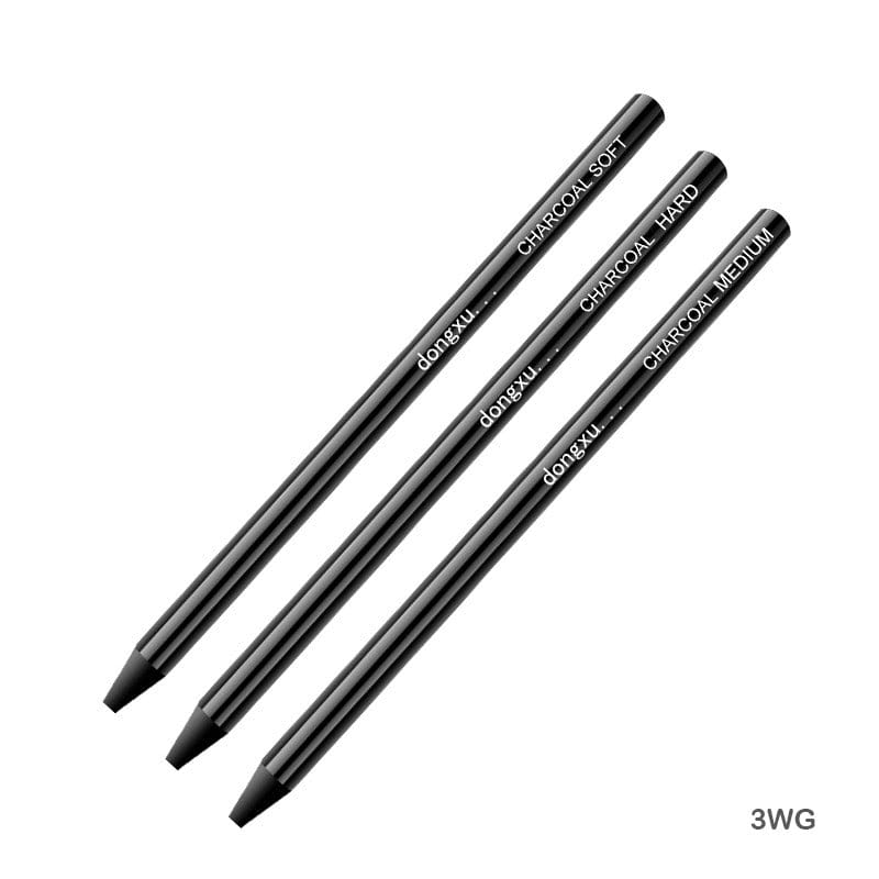 MG Traders Pencil 3Pc Woodless Charcoal Pencils (3Wg)