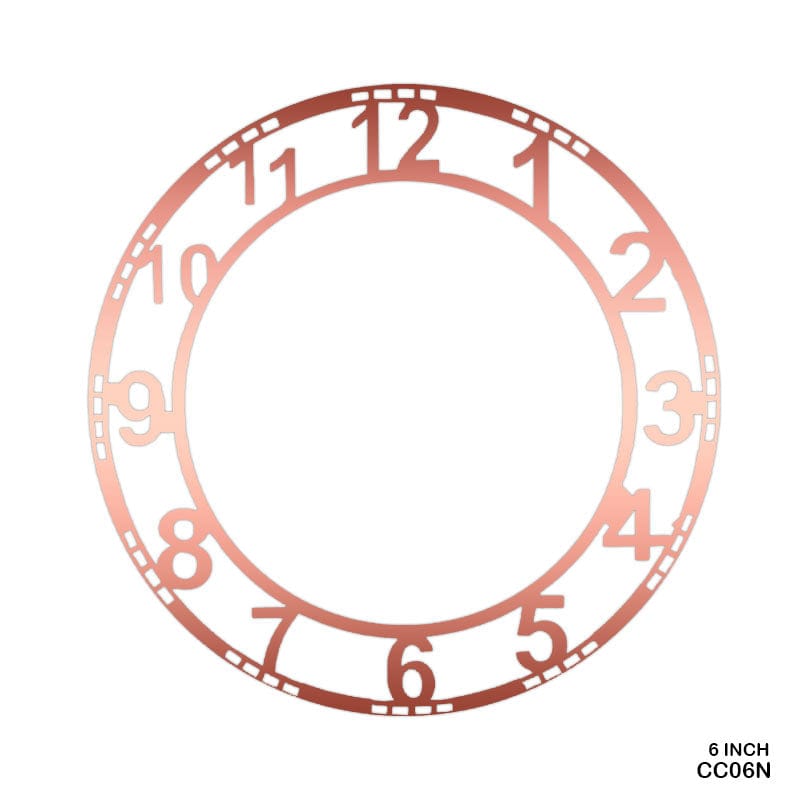 MG Traders Clock Making Material Clock Acrylic Copper 06" Number (Cc06N)