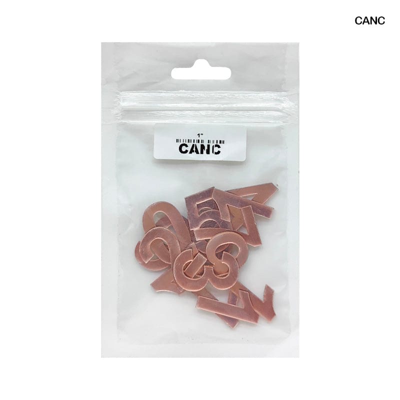 MG Traders Clock Making Material Clock Acrylic Number Copper 1" (Canc)  (Pack of 4)