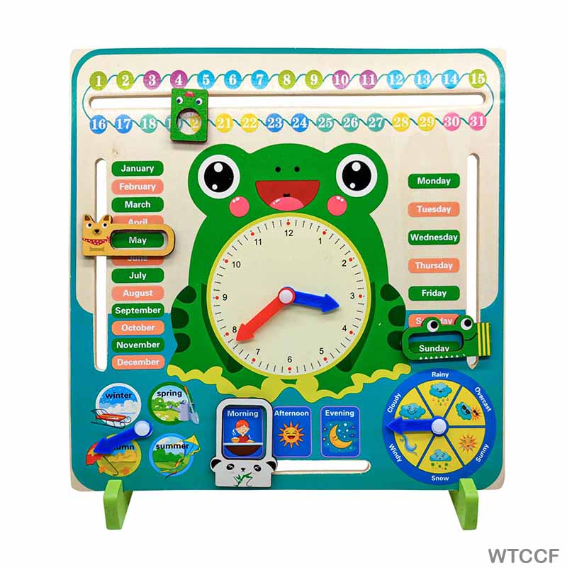 MG Traders Clock Making Material Wt Multifunction Calendar Clock Frog (Wtccf)