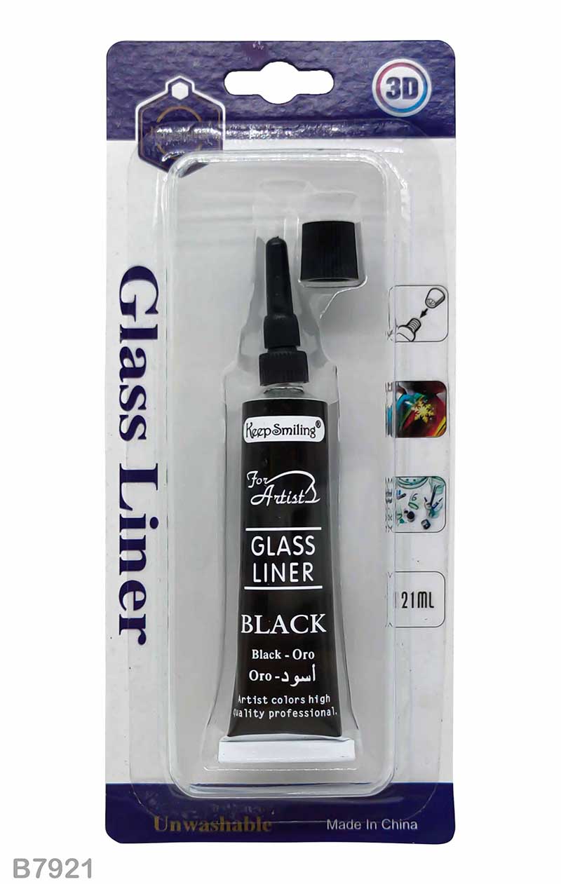 MG Traders Coneliners Glass Liner Color Black (B7921)