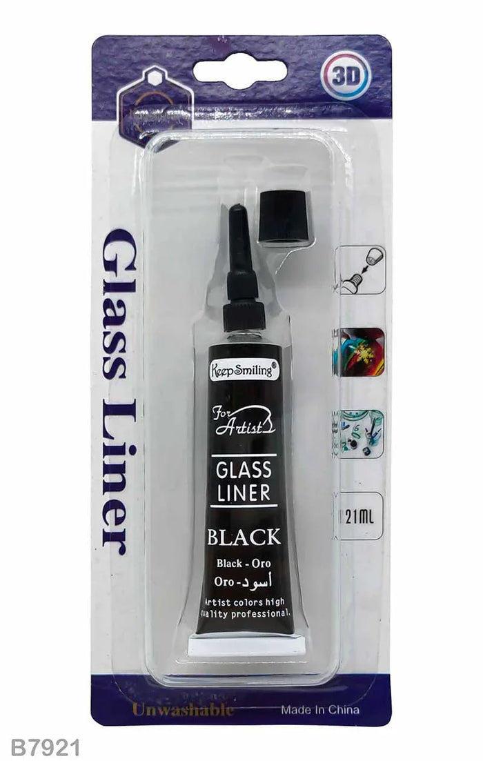 Black Glass Liner for Stained Glass & Decorative Outlines