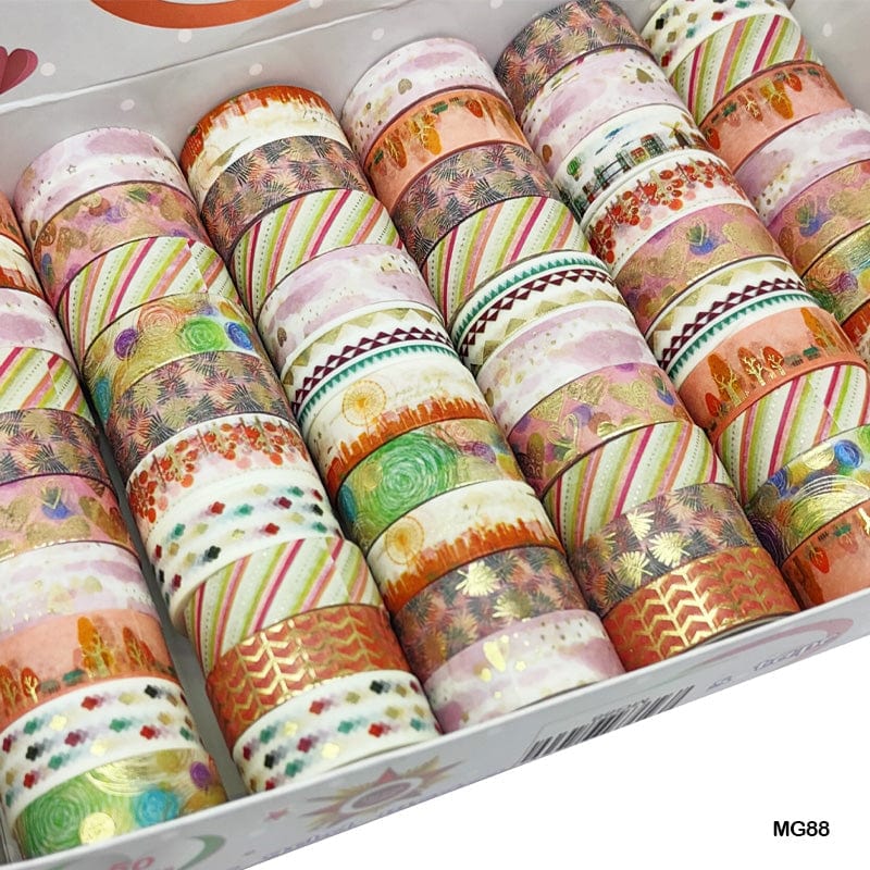 MG Traders Washi Tape Washi Tape Gold Medal 60Pc 15Mm*3Mmtr (Mg88)