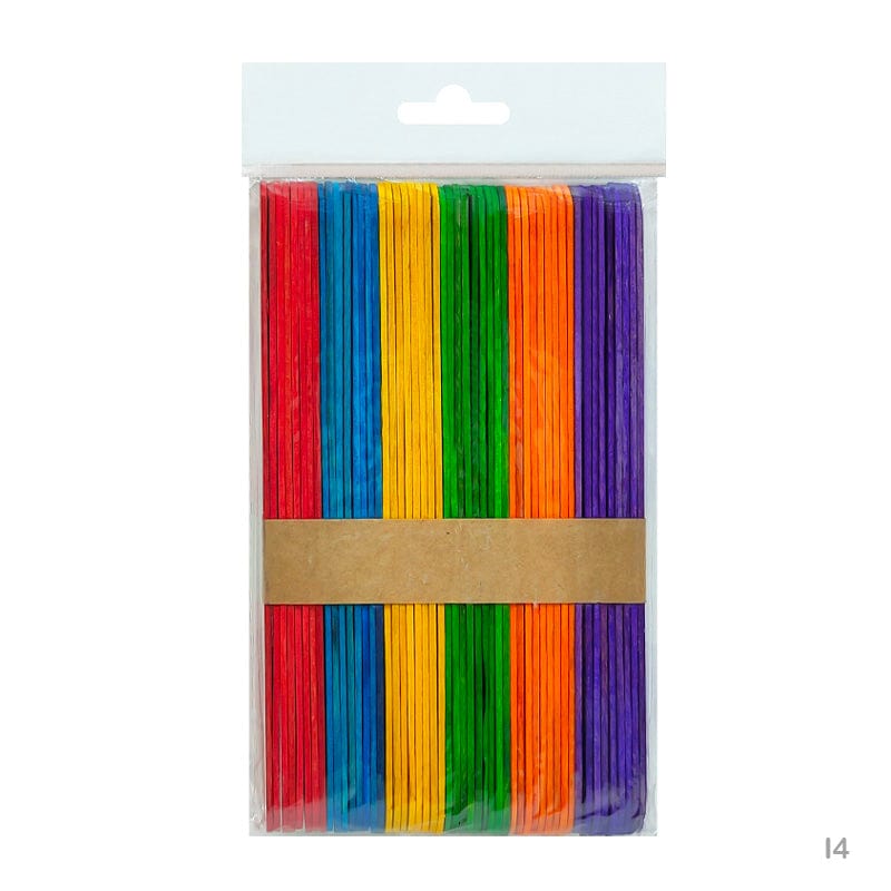 MG Traders Craft Sticks Ice Cream Stick (I4) Big Color 50Pcs  (Pack of 4)