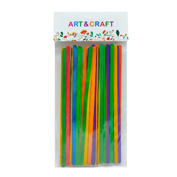 Ice Cream Stick Thin Color 19 X 0.5Cm (Itc)  (Pack of 4)