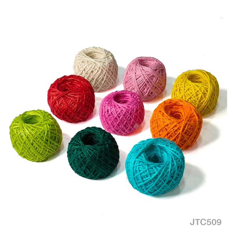 MG Traders Craft Threads & Pearl Lace Jute Thread 50Mtr Colour (9 Color)(Jtc509)