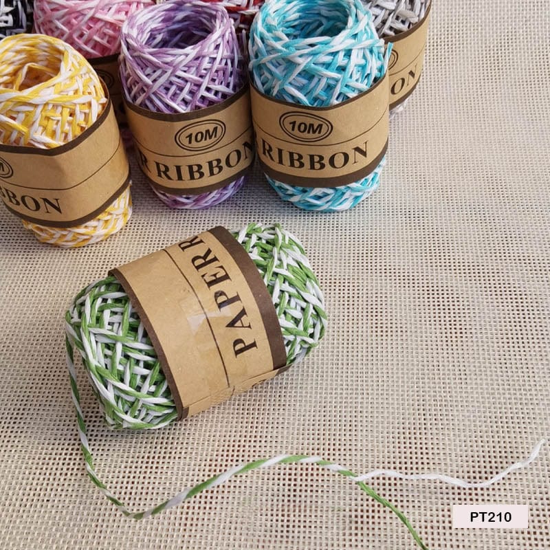 MG Traders Craft Threads & Pearl Lace Paper Thread 2Tone 10Mtr (24Pcs/Box)(Pt210)