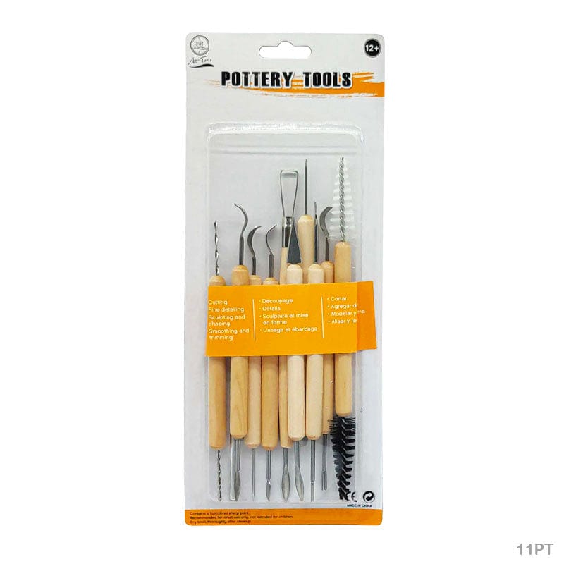 MG Traders Craft Tools 11Pc Pottery Tool Set (11Pt)