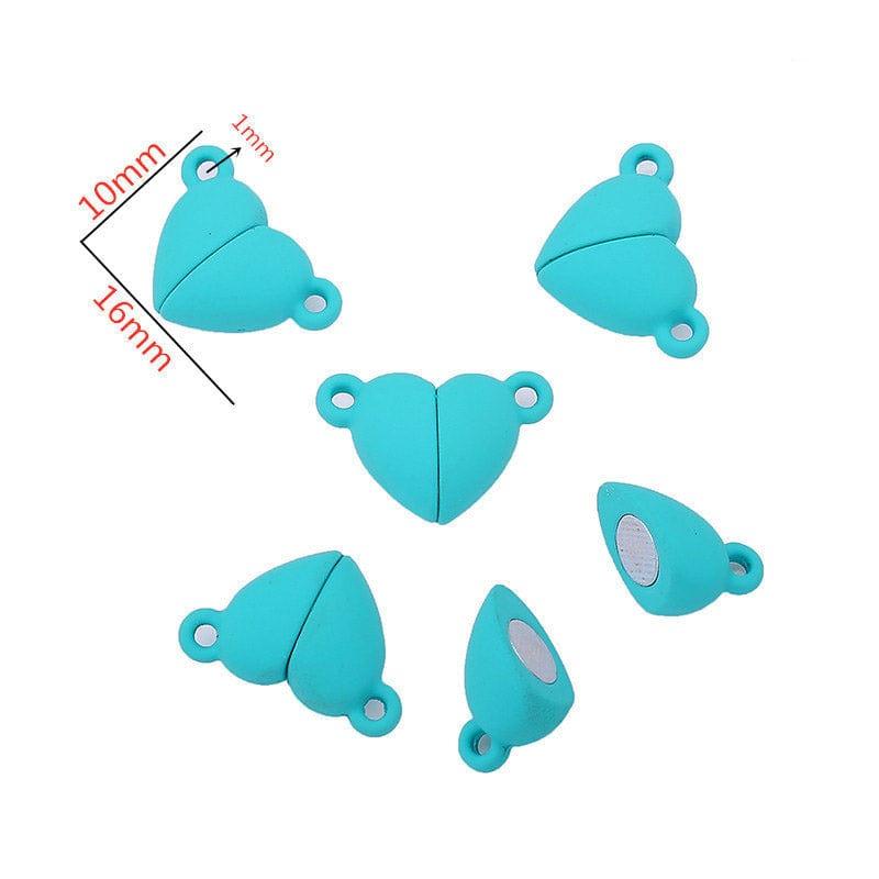 MG Traders Crafty Things Display Pack Jmp155L Magnetic Heart Pendants Blue 16*10Mm 5Pc