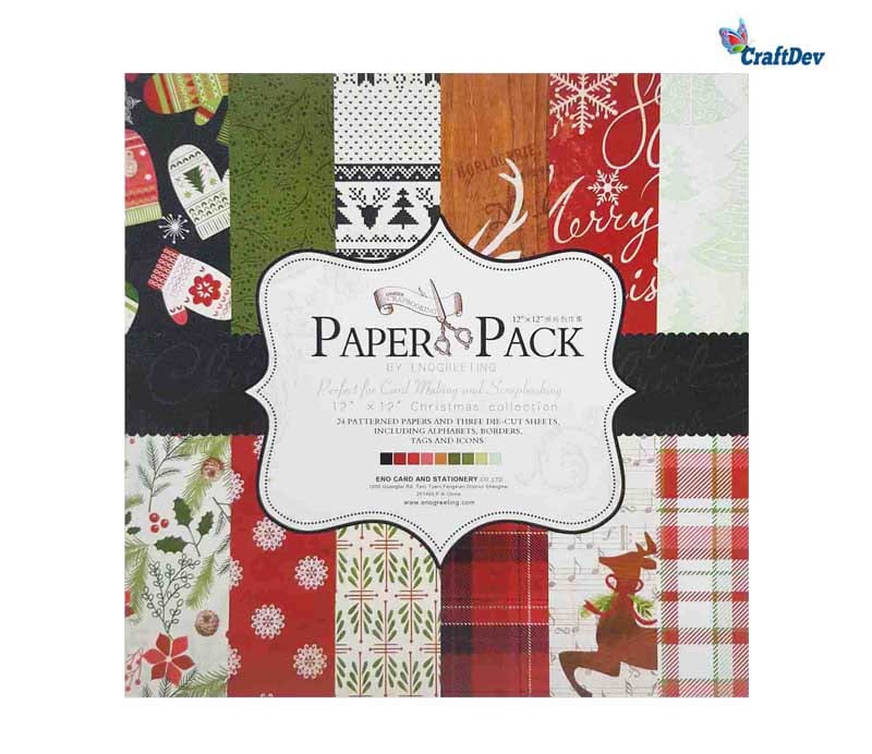 MG Traders Designed Paper 12X12 Eno Paper 24 Sheets (Ps027)