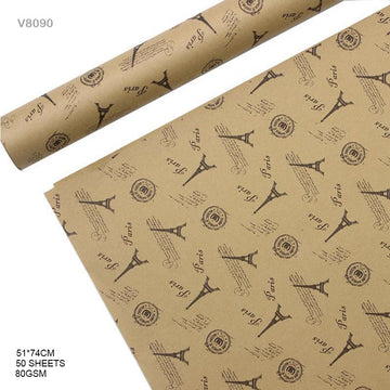 Packing Paper Vintage Style V8090 51*74Cm 50 Sheets