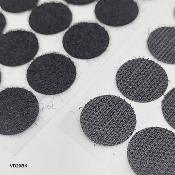 Velcro Dots 20 Pcs Black 20Mm (Vd20Bk)  (Pack of 4)