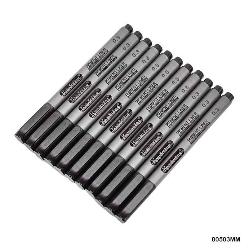 MG Traders Drawing Materials 80503Mm 0.3Mm Pigment Liner Pen 12Pc