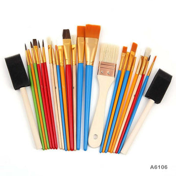 MG Traders Drawing Materials A6106 25Pcs Art Brush Kit For Beginner
