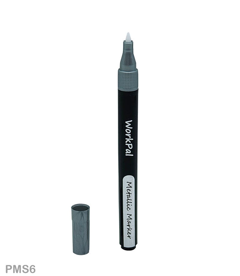 MG Traders Marker Paint Marker Silver 6Pcs (Pms6)