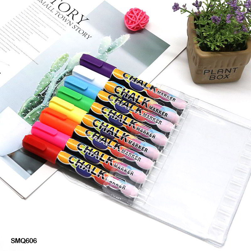 MG Traders Drawing Materials Smq-606 Chalk Marker 8 Colors
