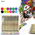MG Traders Drawing Materials Superior 12 Color Needle Drawing Pen (Sm807C)