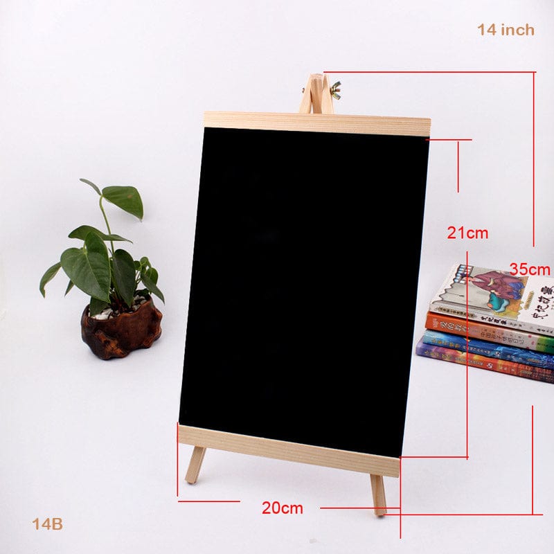 MG Traders Easel & Canvas 14" Black Board With Easel 20X36Cm (14B)