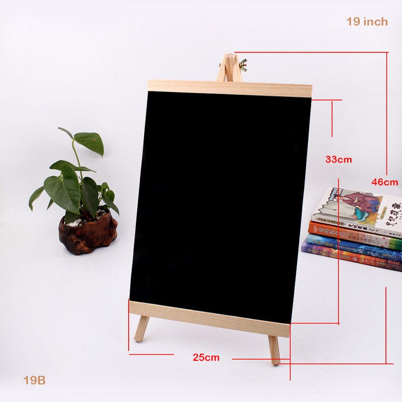 MG Traders Easel & Canvas 19" Black Board With Easel 25X46Cm (19B)