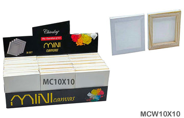 MG Traders Easel & Canvas Mini Canvas White 10X10 Cm (Mc10X10)
