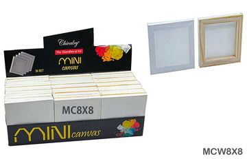 MG Traders Easel & Canvas Mini Canvas White 8 X 8 Cm (Mc8X8)