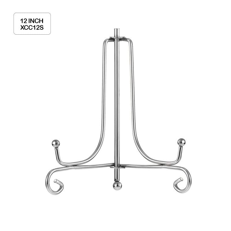 MG Traders Easel Xcc12S Frame Holder Display Stand Iron Silver 12 Inch