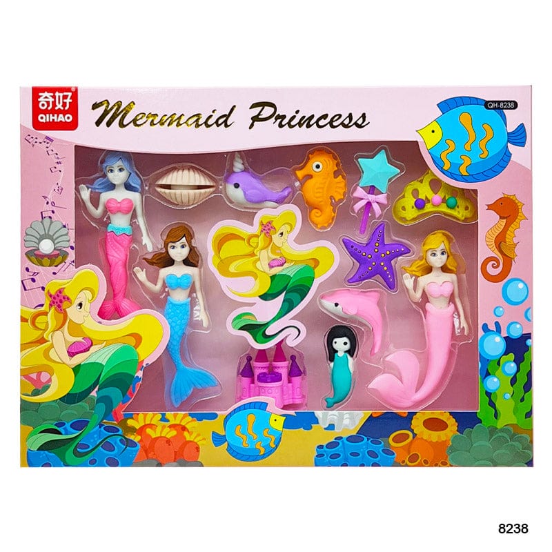 MG Traders Eraser 8238 Mermaid Princess Eraser 1 Set