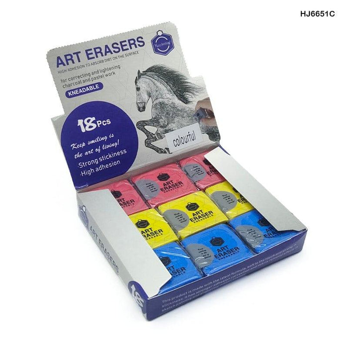 Art Eraser Kneadable Multi Colour  18Pcs Hj6651C