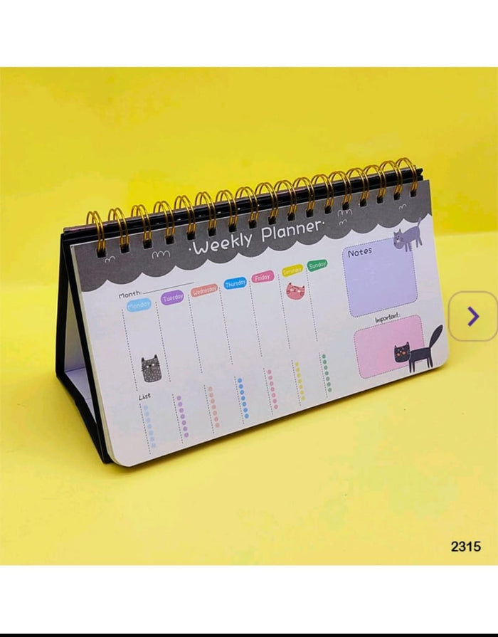 Everyday Daily Planner Kawaii Planner Cartoon Print Spiral for 2026