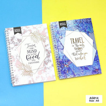 A5814 A5 Spiral Diary 15X21Cm 60Pages  (Pack of 4)