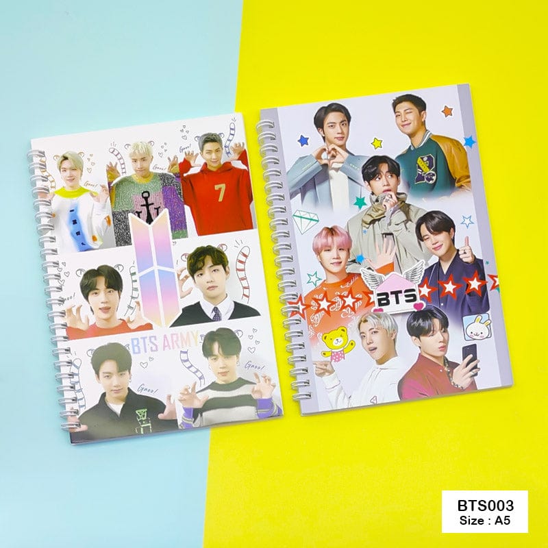 MG Traders Fancy Diary Bts003 A5 Bts Spiral Diary 15X21Cm