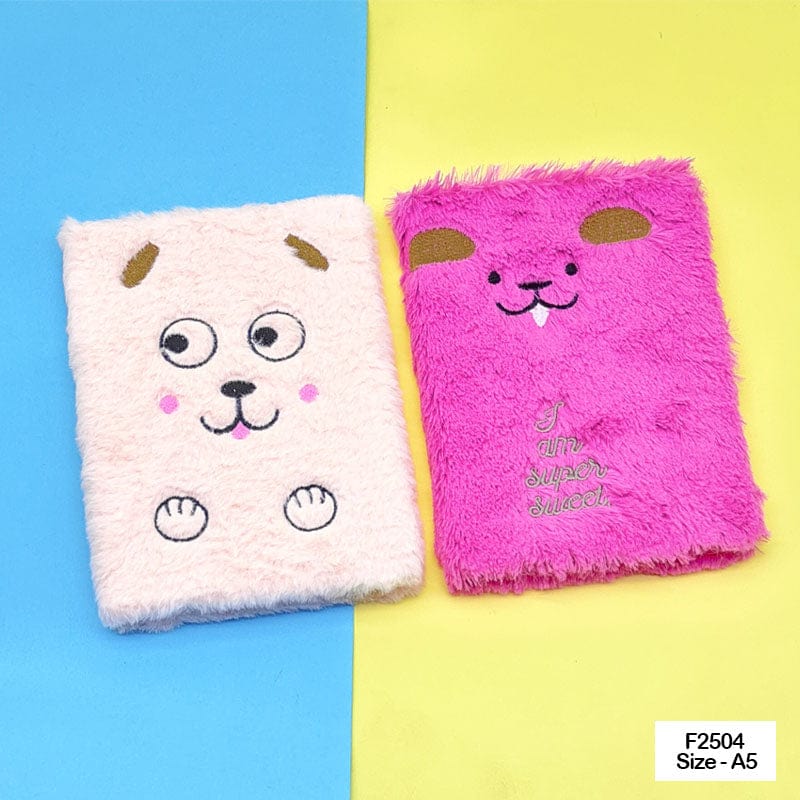 MG Traders Fancy Diary F2504 Soft Fur Diary A5