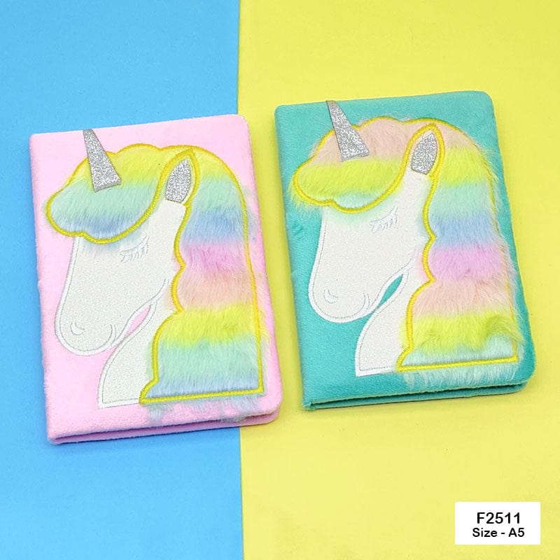 MG Traders Fancy Diary F2511 Soft Fur Diary A5