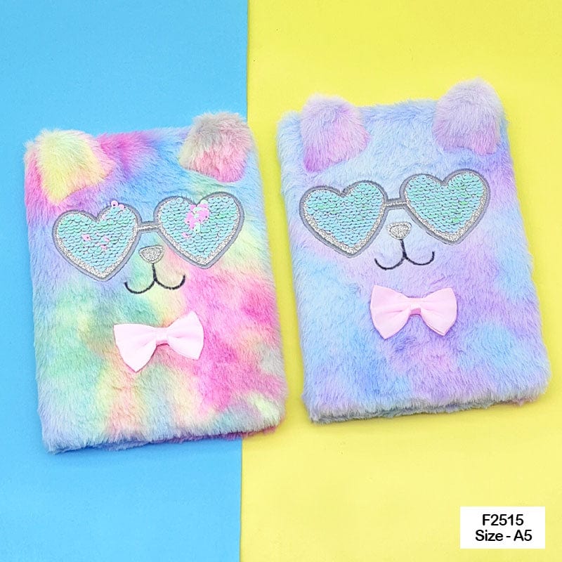 MG Traders Fancy Diary F2515 Soft Fur Diary A5