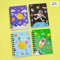 MG Traders Fancy Diary F2537 Mini Spiral Diary Cartoon Print A7 4Pc