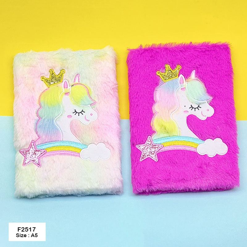 MG Traders Fancy Diary Mg25-17 Soft Fur Diary A5