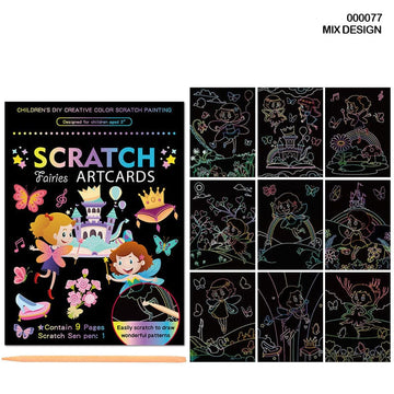Fancy Scratch Book I 10 Sheets I A5 Size (Pack of 3 Diaries)