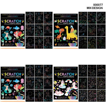 Fancy Scratch Book I 10 Sheets I A5 Size (Pack of 3 Diaries)