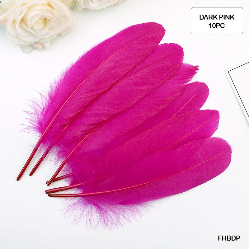 MG Traders Feather Feather Hard Big D Pink (Fhbdp) (10Pcs)