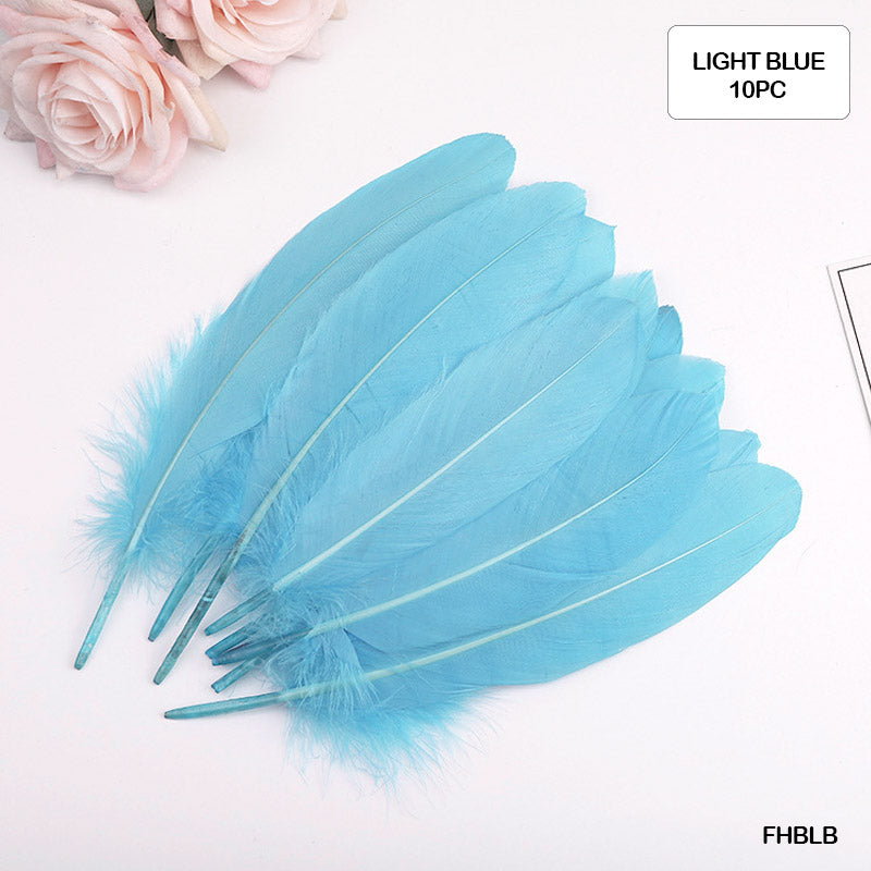 MG Traders Feather Feather Hard Big L Blue (Fhblb) (10Pcs)