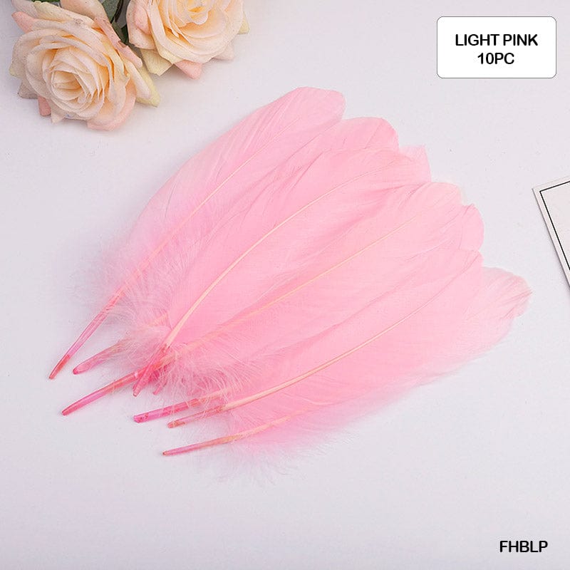 MG Traders Feather Feather Hard Big L Pink (Fhblp) (10Pcs)