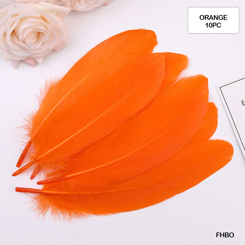 MG Traders Feather Feather Hard Big Orange (Fhbo) (10Pcs)